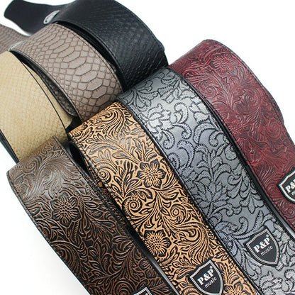 Guitar Strap PU Leather Adjustable Electric Guitar Acoustic Guitar Bass Strap Belt Guittar Accessories