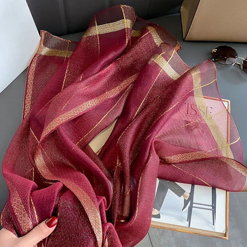 2024 Solid Silk wool scarf for Women Shawls Scarves Summer Lady Hijab Winter Fashion Warm Long Bandana Foulard Pashmina Poncho