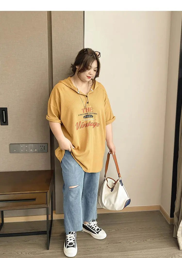 2023 Spring Autumn Loose Casual Jeans Fashion Trousers Ripped Straight Leg High Waist Bottom Solid Plus Size Cropped Pants Women