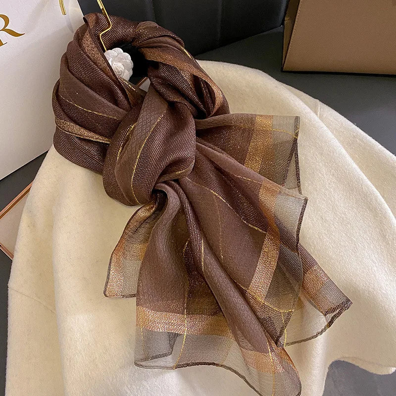 2024 Solid Silk wool scarf for Women Shawls Scarves Summer Lady Hijab Winter Fashion Warm Long Bandana Foulard Pashmina Poncho