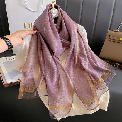 2024 Solid Silk wool scarf for Women Shawls Scarves Summer Lady Hijab Winter Fashion Warm Long Bandana Foulard Pashmina Poncho