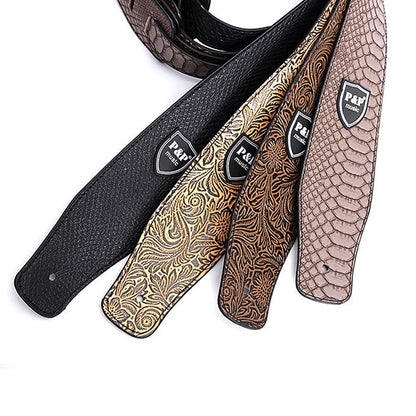 Guitar Strap PU Leather Adjustable Electric Guitar Acoustic Guitar Bass Strap Belt Guittar Accessories