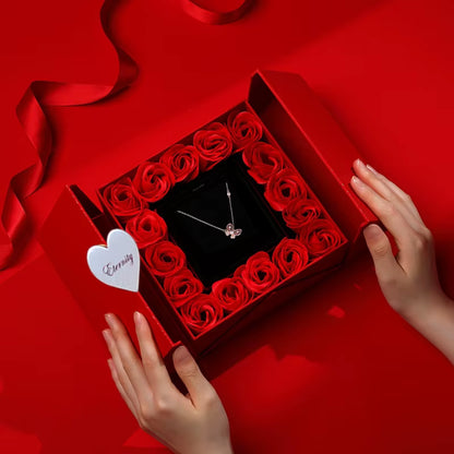 Valentines Day Gift Box Eternal Rose with Heart Shape for Girlfriend Birthday Party Mother’S Day New Year Christmas Gifts